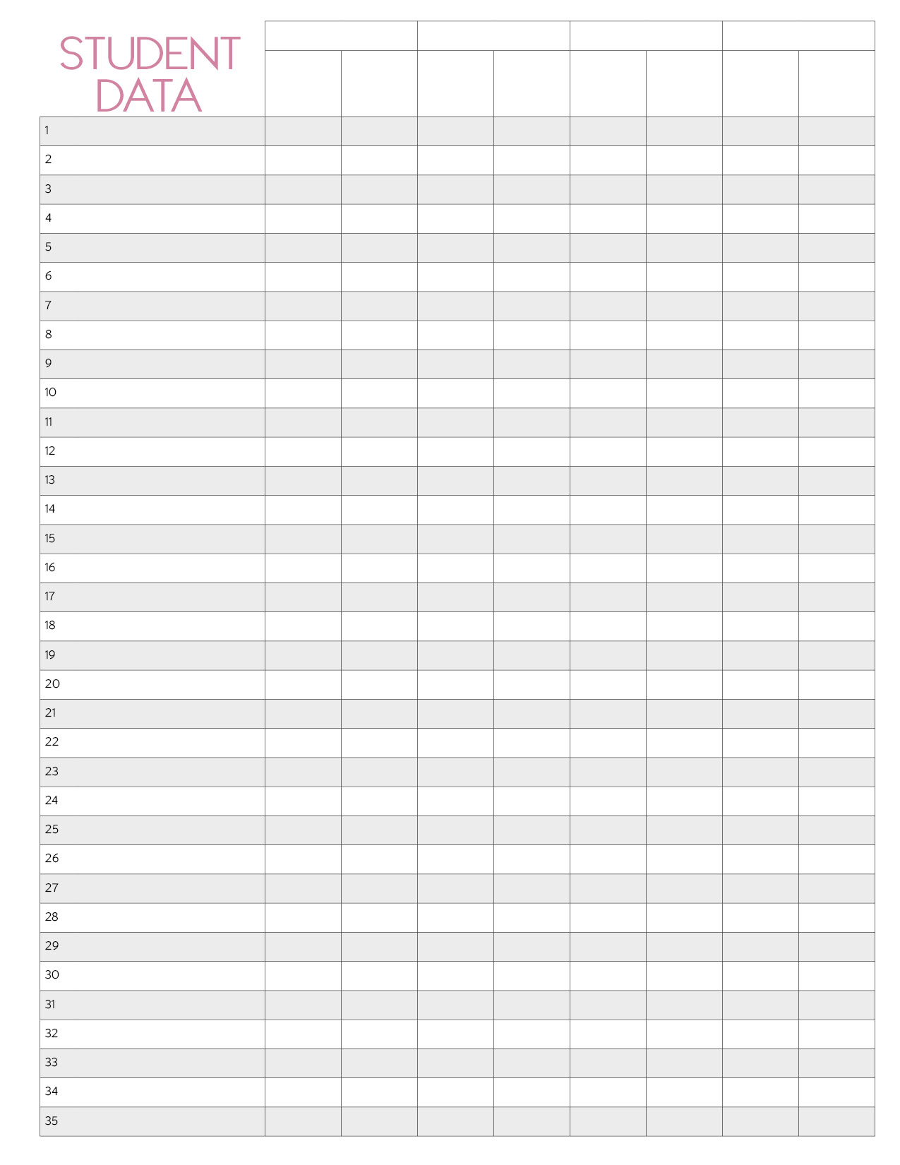 Student Data Tracking