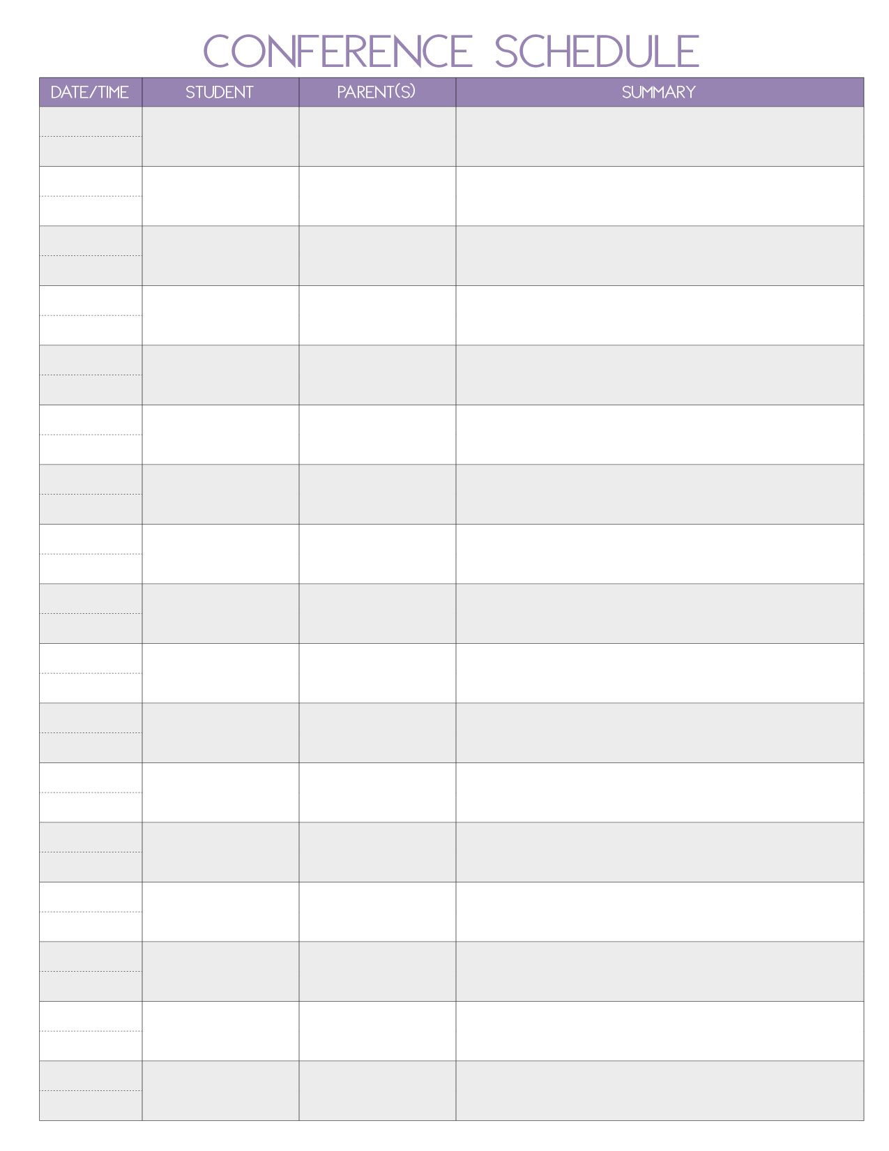 Conference Schedule
