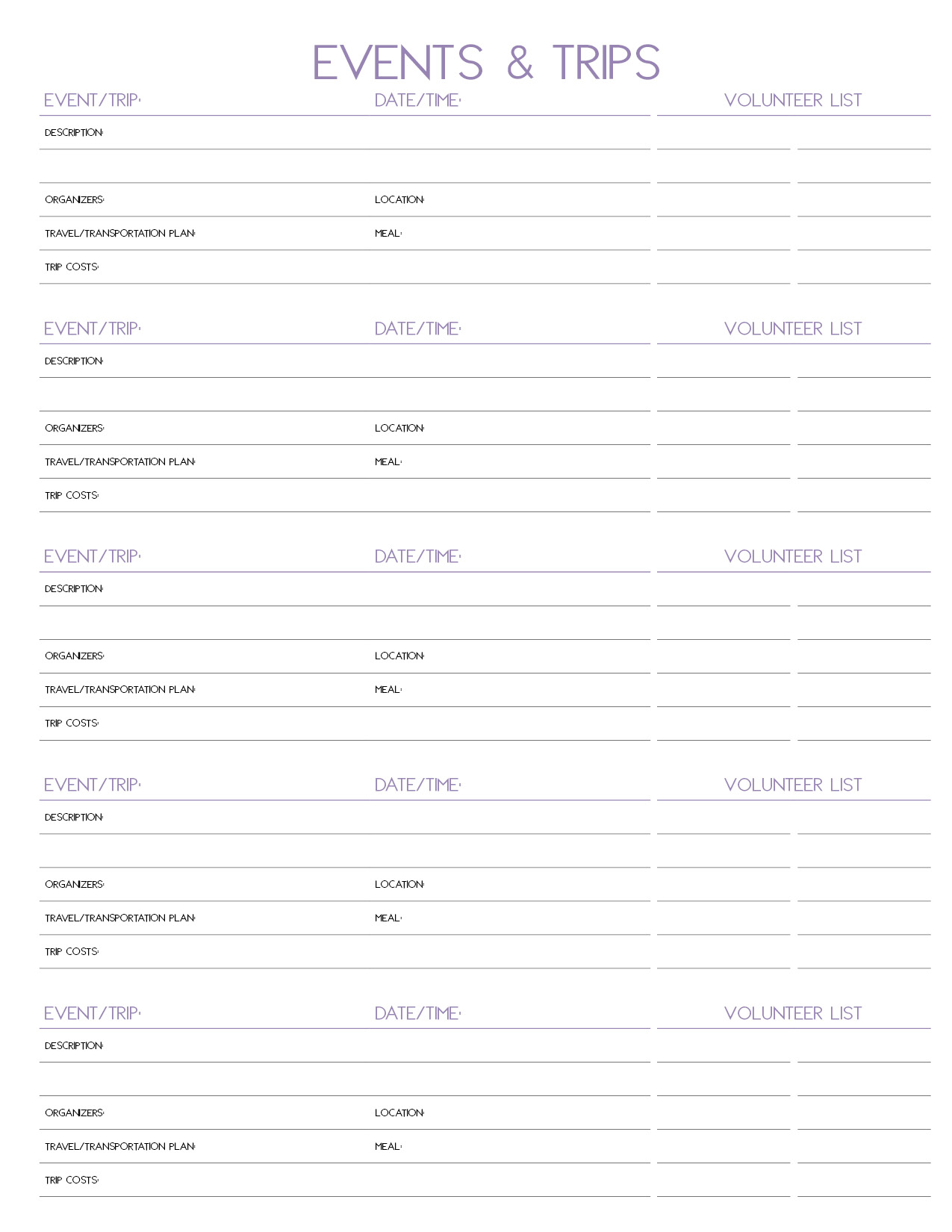 Events & Trips