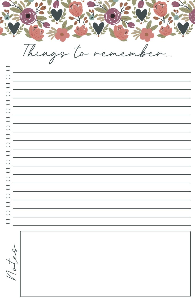 Floral Notepad
